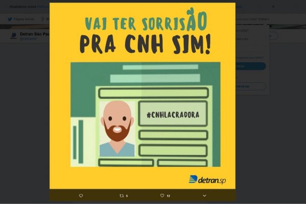 DETRAN DE SP FAZ CAMPANHA PARA LEMBRAR QUE PESSOAS PODEM SORRIR EM FOTO DE CNH