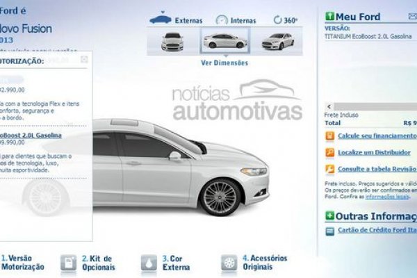 NOVO FUSION TEM CONFIGURADOR ONLINE E VERSÃO 2.0 TITANIUM A PARTIR DE 99.990 REAIS