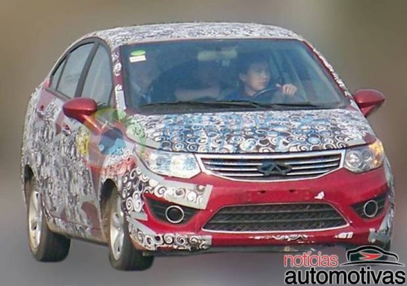 Chery E2 Sedan aparece quase sem camuflagem