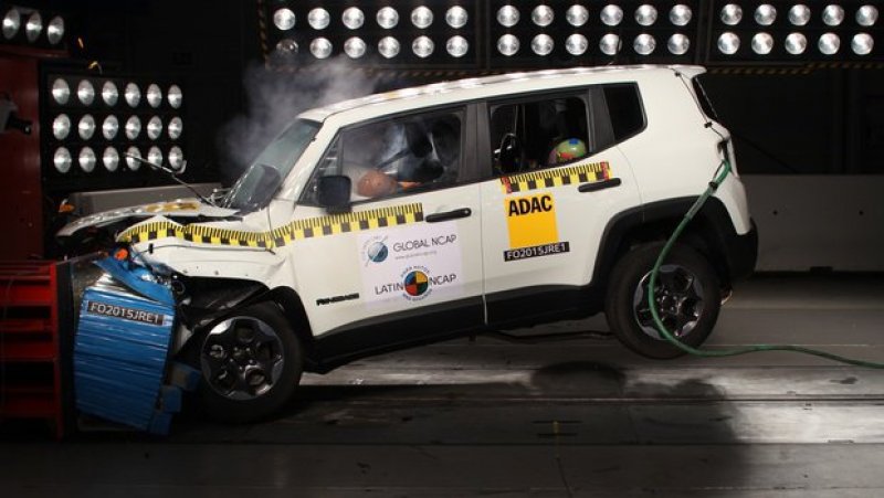 JEEP RENEGADE LEVA NOTA MÁXIMA EM CRASH-TEST DO LATIN NCAP